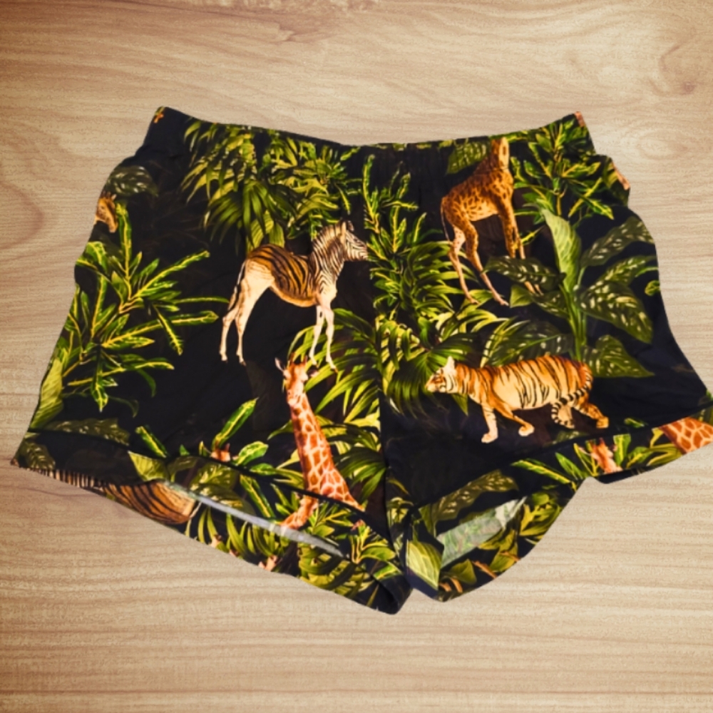 Joe Fresh Jungle Animal Print High Waist Shorts